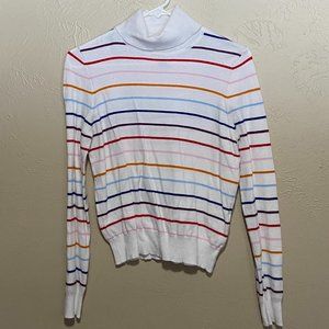 White, striped, turtle neck from Forever 21